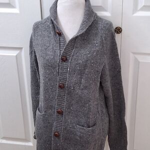 J. Crew Women's Button Up Cardigan With A Shawl Collar    Size M